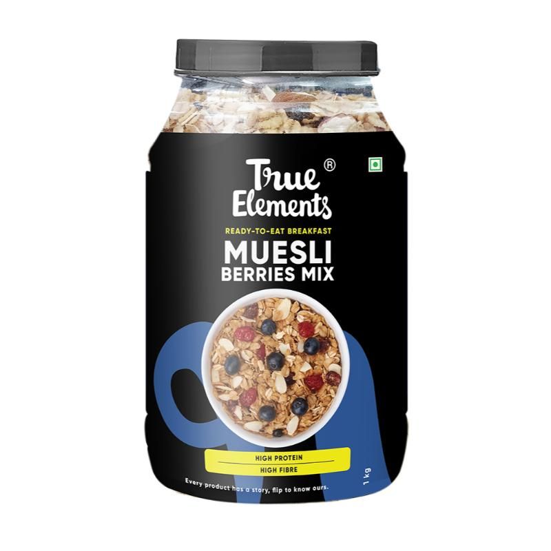 True Elements Cranberry And Blueberry Muesli - Improves Skin Complexion