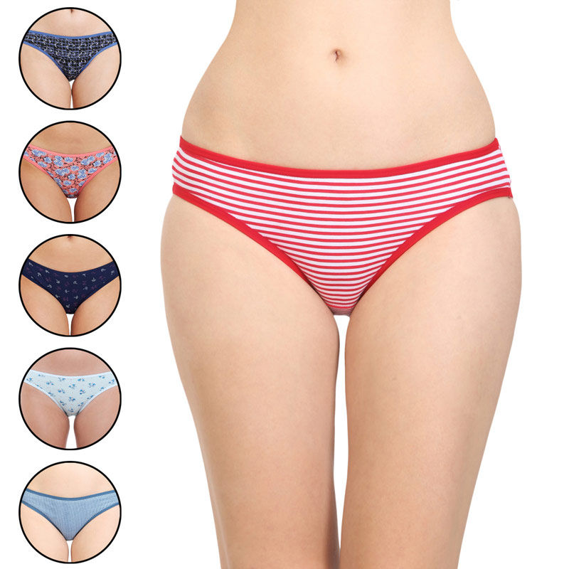 BODYCARE Pack of 6 Printed Bikini Briefs in Assorted Color - E9700-6PCS-B - Multi-Color (XL)