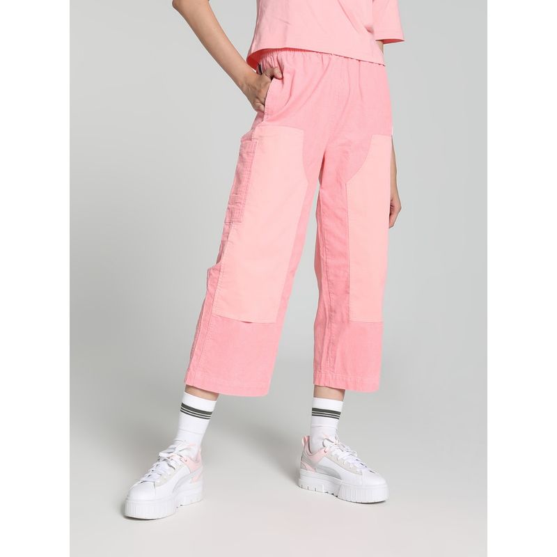Puma Downtown Corduroy Womens Pink Pants (XS)