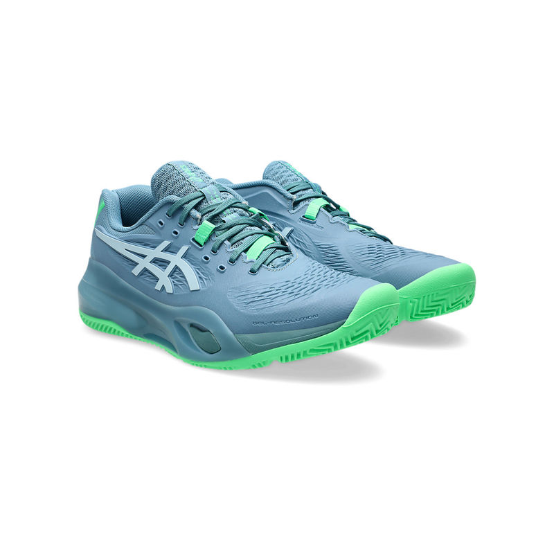 ASICS Men Teal GEL-RESOLUTION X PADEL Running Shoes (UK 8)