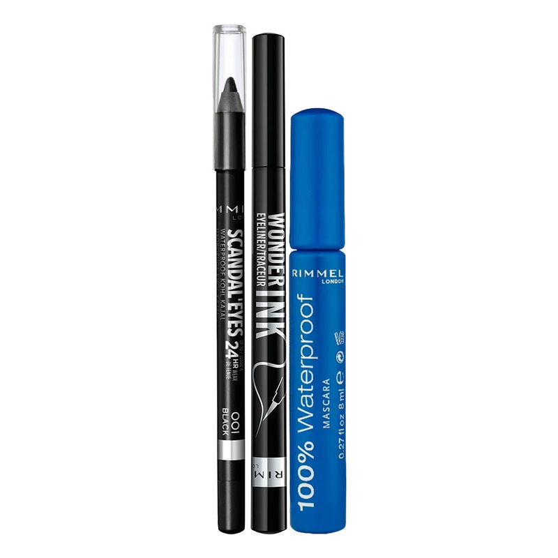 Rimmel London Combo Waterproof Kohl Kajal, Wonder'ink Eyeliner