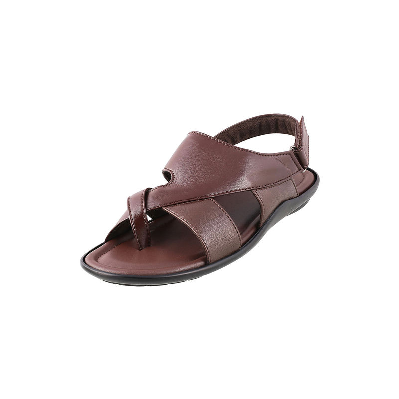 Mochi Maroon Solid Sandals (EURO 42)