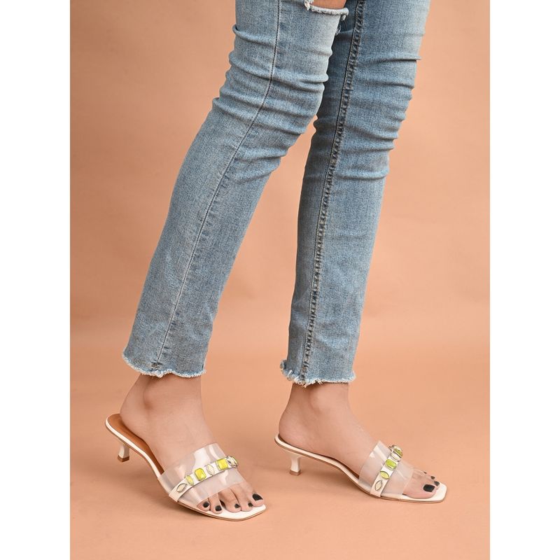 Hydes N Hues White Heel for Women (EURO 36)