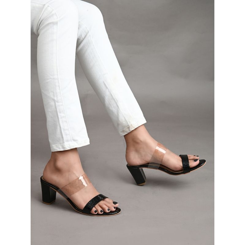 Hydes N Hues Black Heel for Women (EURO 38)