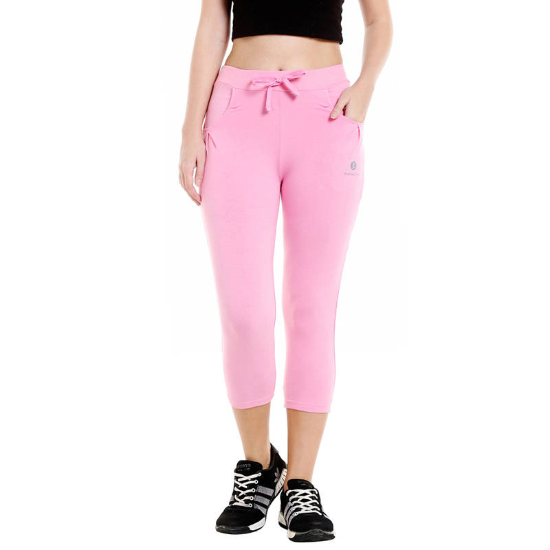Bodyactive Womens Pink Capri-LC1-LT.PINK-XL