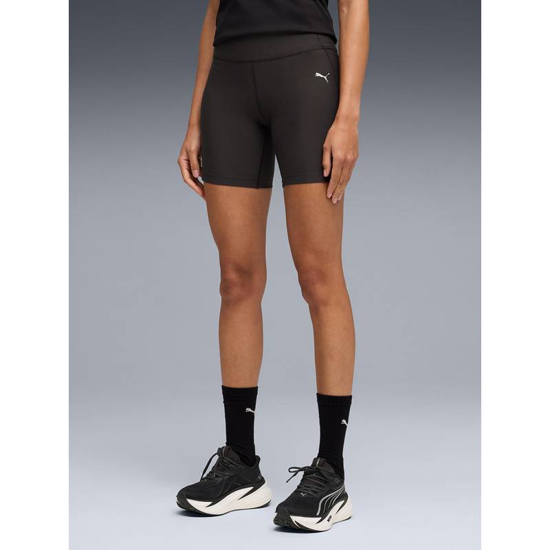 Puma Dreamrun Women's Back Pocket Black Running Tights Shorts (L)