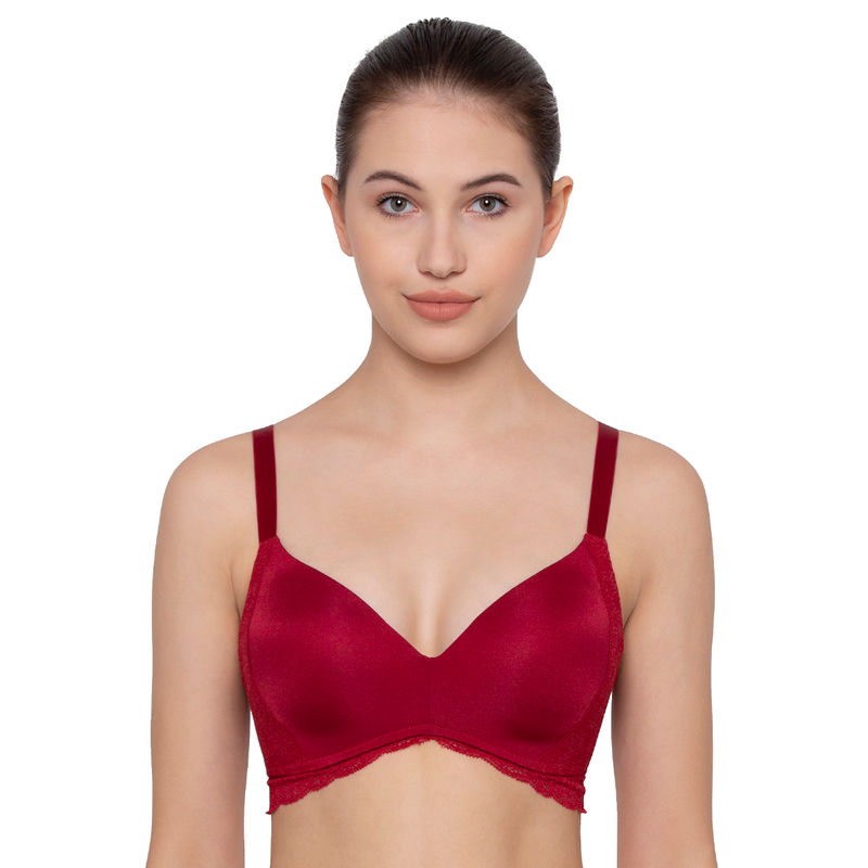 Triumph Comfort Touch 01 Padded Wireless Everyday Invisible T-shirt Bra - Red (32B)