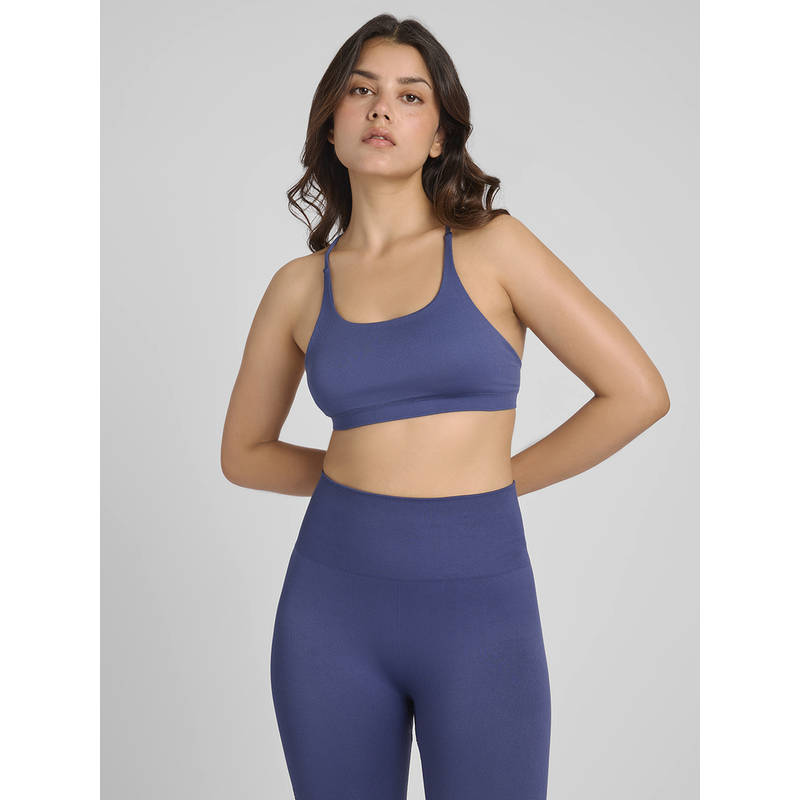FEIER Navy Blue Aura Strappy Bra (S)