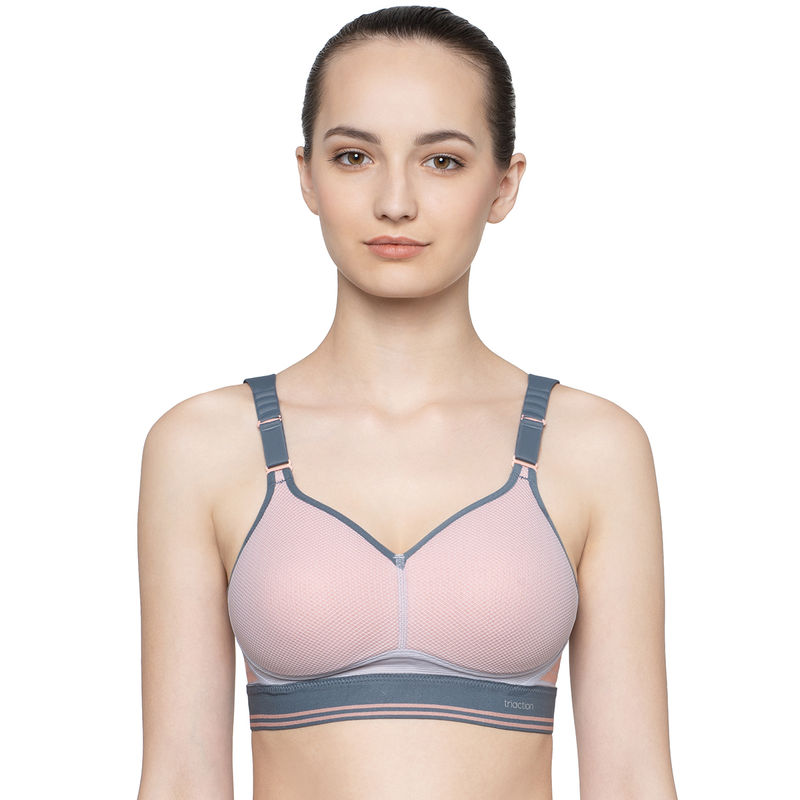 Triumph Triaction Hybrid Lite Padded Wireless High Bounce Control Sports Bra - Grey (32B)
