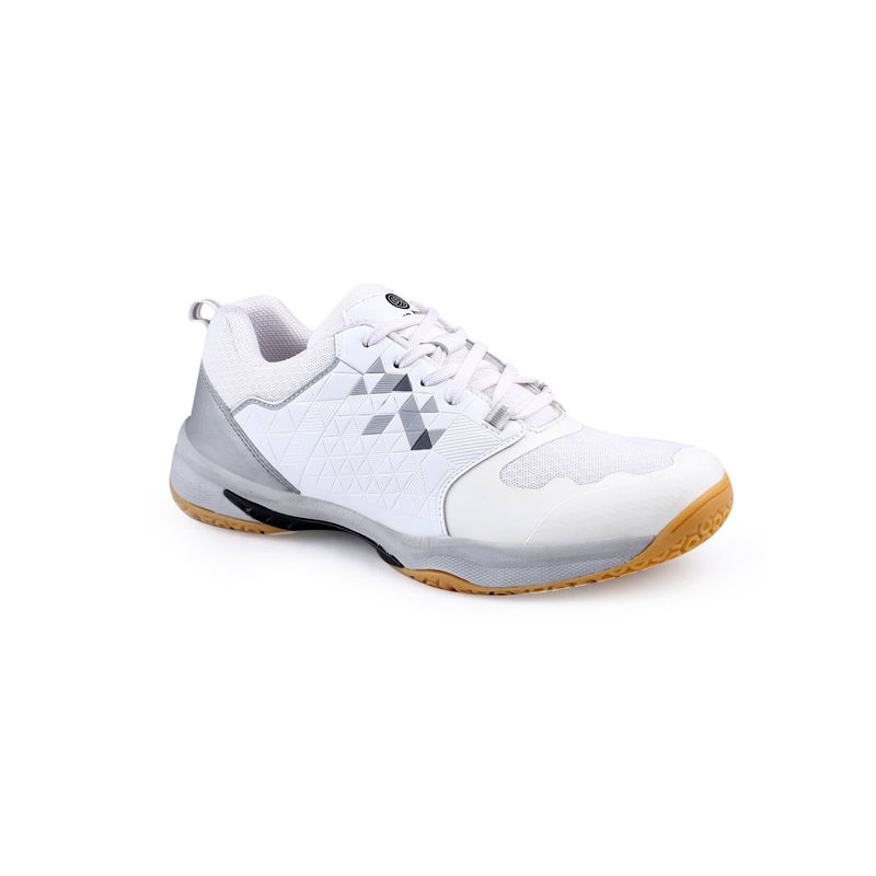 Bacca Bucci White Pinnacle Swift Strike - High - Performance Court Badminton Shoes (UK 8)
