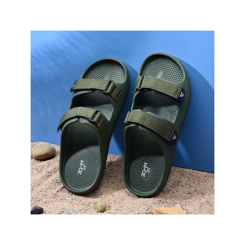 Zoom Shoes Mens Fltm05 Olive Sandals (UK 6)