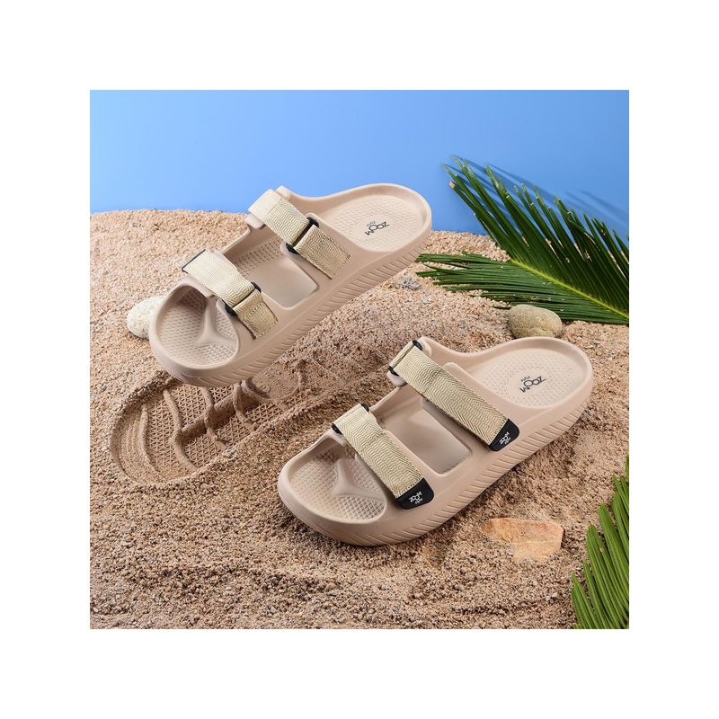 Zoom Shoes Mens Fltm05 Beige Sandals (UK 6)