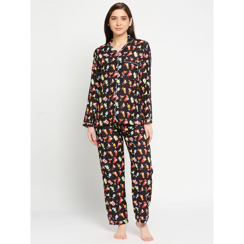 Buy Pyjama Party Cocktail Button Down Pj Set Cotton Rayon Pj Set With
