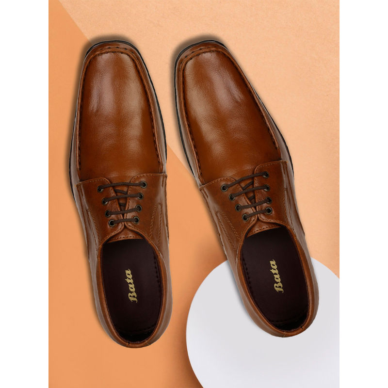 Bata Men Formal Derbies Tan (UK 8)