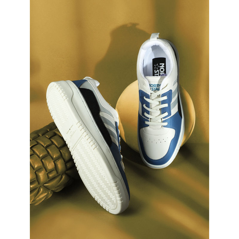 North Star Men Casual Sneakers Blue & White (UK 6)