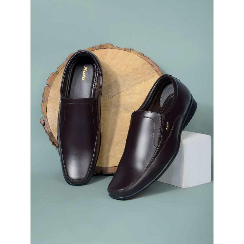 Bata Men Casual Slip-On Dark Brown Loafers (UK 8)