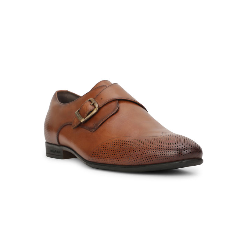 Hush Puppies Men Casual Monk Straps Tan (UK 10)