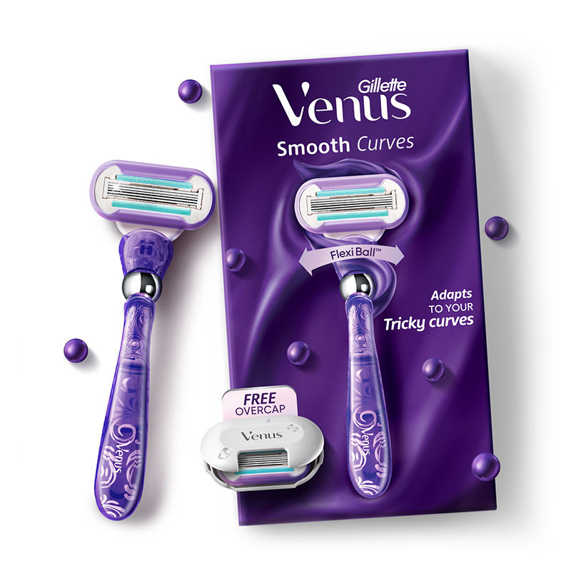 Venus Smooth Curves | Swirl | Hair Removal Razor for Women, 1 Razor