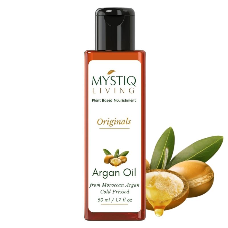 Mystiq Living Argan Oil for Frizz Control of Hair & Face Care 100% Pure Cold Pressed Moroccan Oil