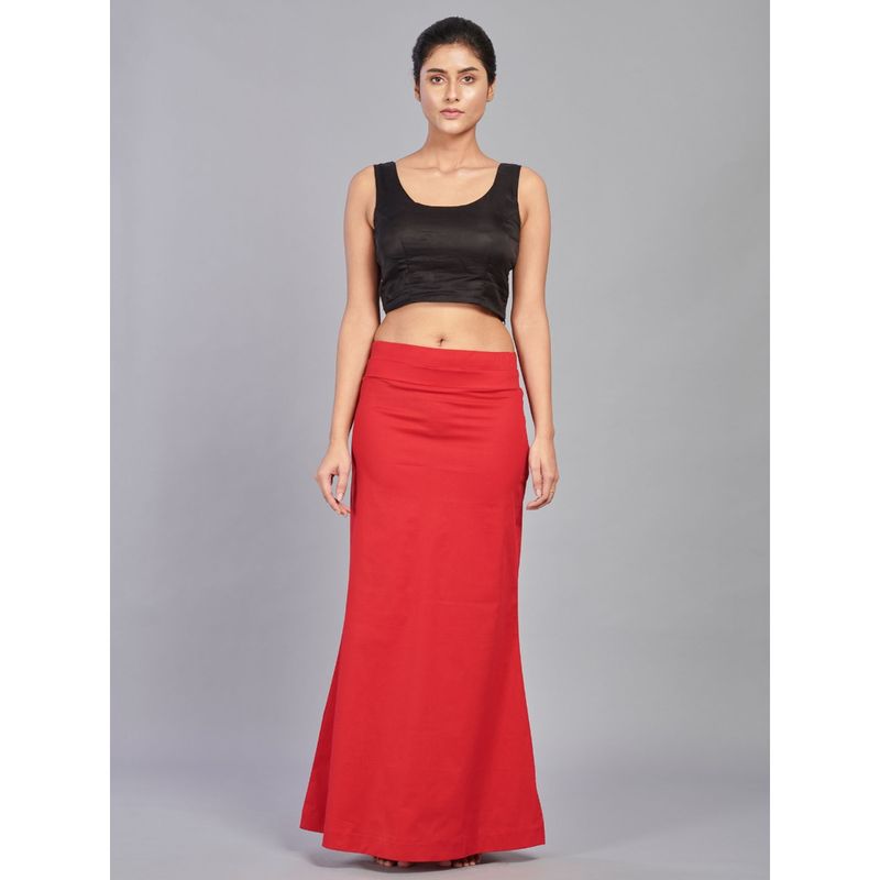 I AM BY DOLLYJAIN Cotton Lycra D'coat Red (L)