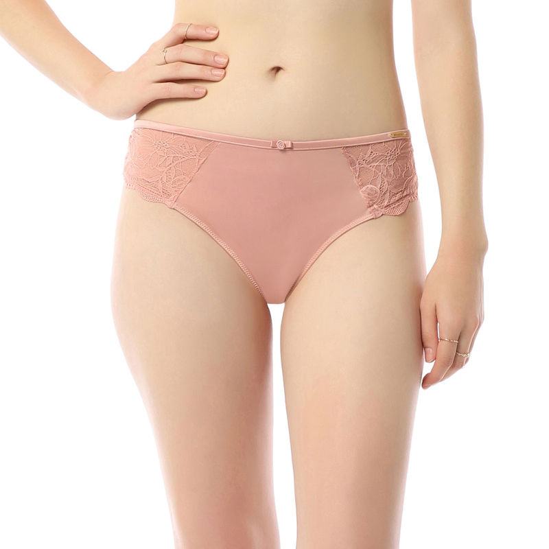 Amante Lace Three-Fourth Coverage Low Rise Eternal Bliss Brazilian Panty (L)