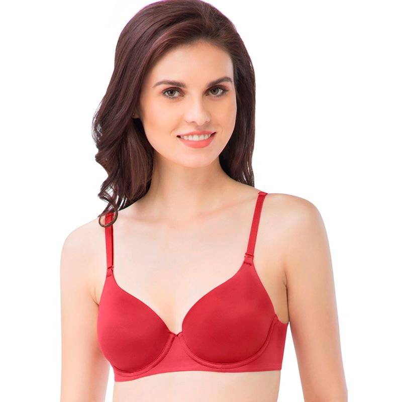 Amante Smooth Moves Padded Wired T-Shirt Bra - Red (32D)