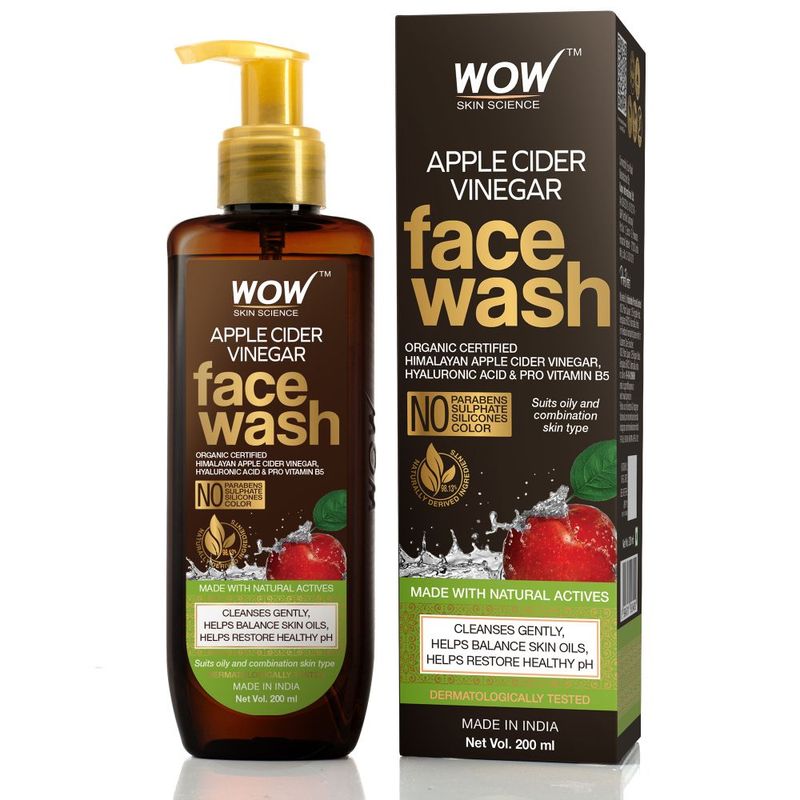 washing face with apple cider vinegar and water