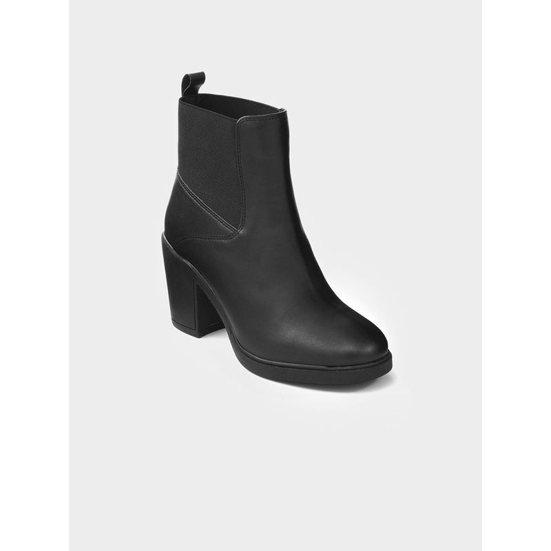 Colorblock Mid-Heel Chelsea Boots