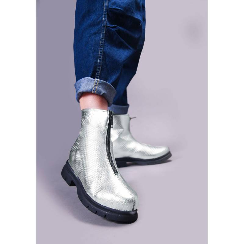 CLOG LONDON Women Grey Casual Boots (EU 36)