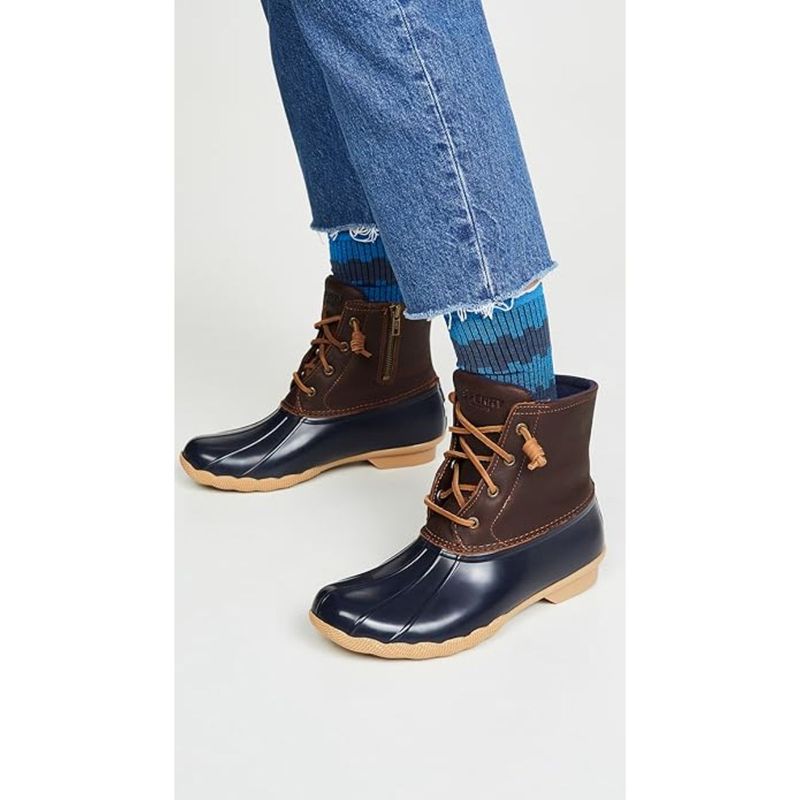 SPERRY Top-Sider Women Saltwater Navy Blue Rain Boot (UK 5.5)
