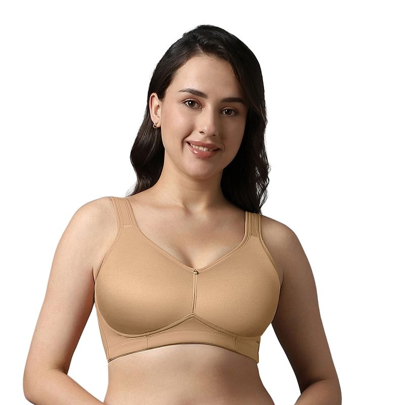 Amante Solid Padded Non-Wired Airy Support Spacer Bra (34C)