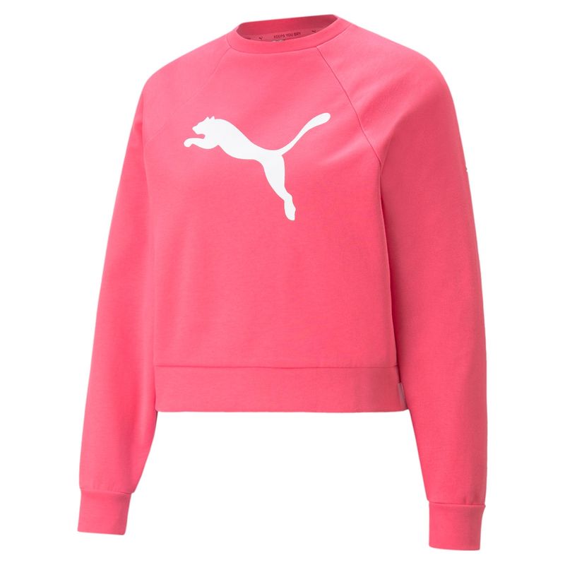 Puma Modern Sports Crew Women Pink Sweatshirt (XL)
