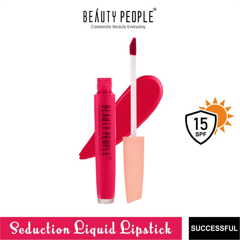 Beauty People Seduction Liquid Lipstick With Vitamin E & Rose Oil - Successful
