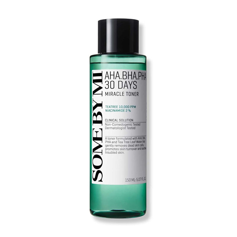 SOME BY MI AHA-BHA-PHA 30 Days Miracle Toner- Gentle Exfoliating Korean Toner For Acne & Oil Control