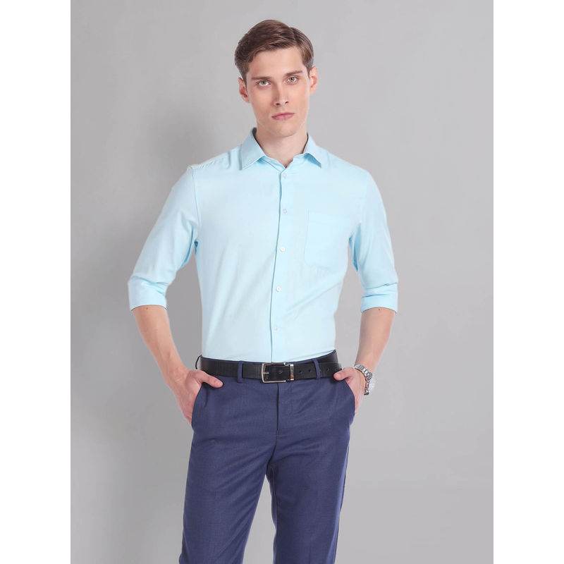 AD By Arvind Regular Fit Dobby Shirt (46)