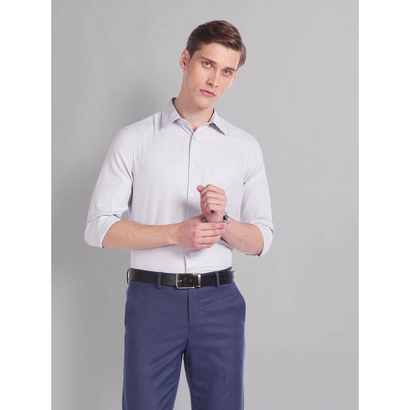 AD By Arvind Regular Fit Dobby Shirt (40)