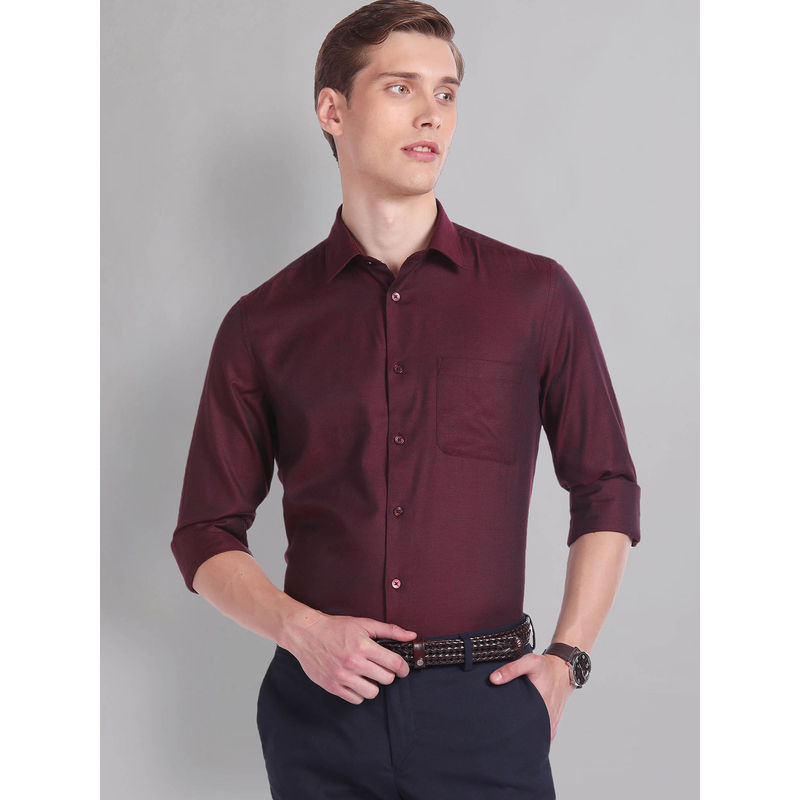 AD By Arvind Regular Fit Dobby Shirt (40)