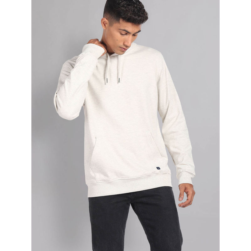 AD By Arvind Solid Moistex Hooded Sweatshirt (XL)