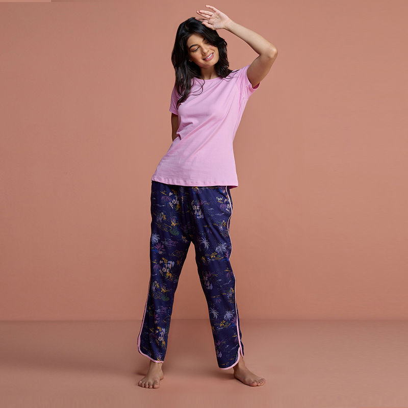 Nykd by Nykaa Sleep In Step Out Pajama - NYS130 - Jungle Blue (XL)