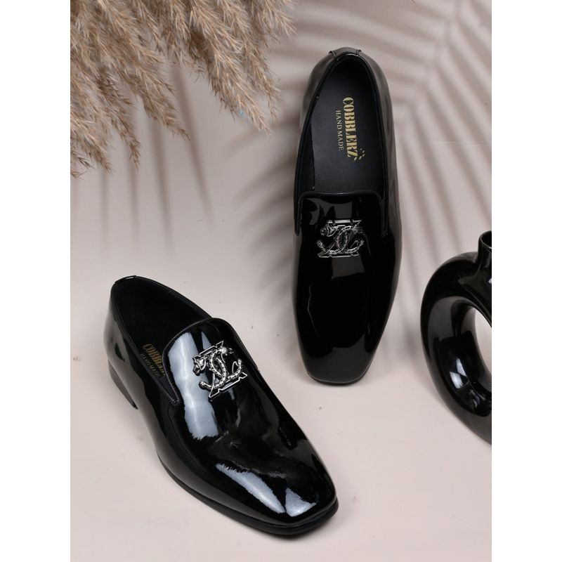 Cobblerz Men Black Western Embellished Loafers (EURO 41)