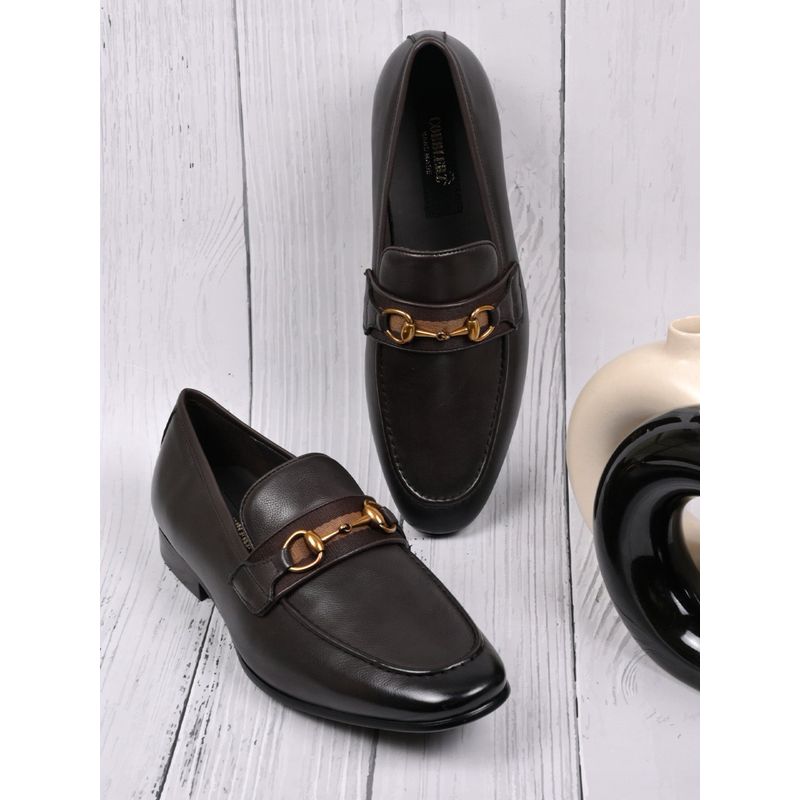 Cobblerz Men Brown Solid Loafers (EURO 40)