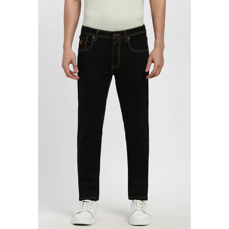Peter England Men's Black Dark Wash Jeans (32)