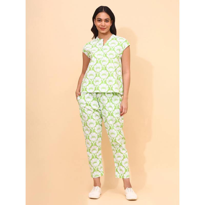 YELLOW BLOOM Mint Bloom Top with Pajama (S)