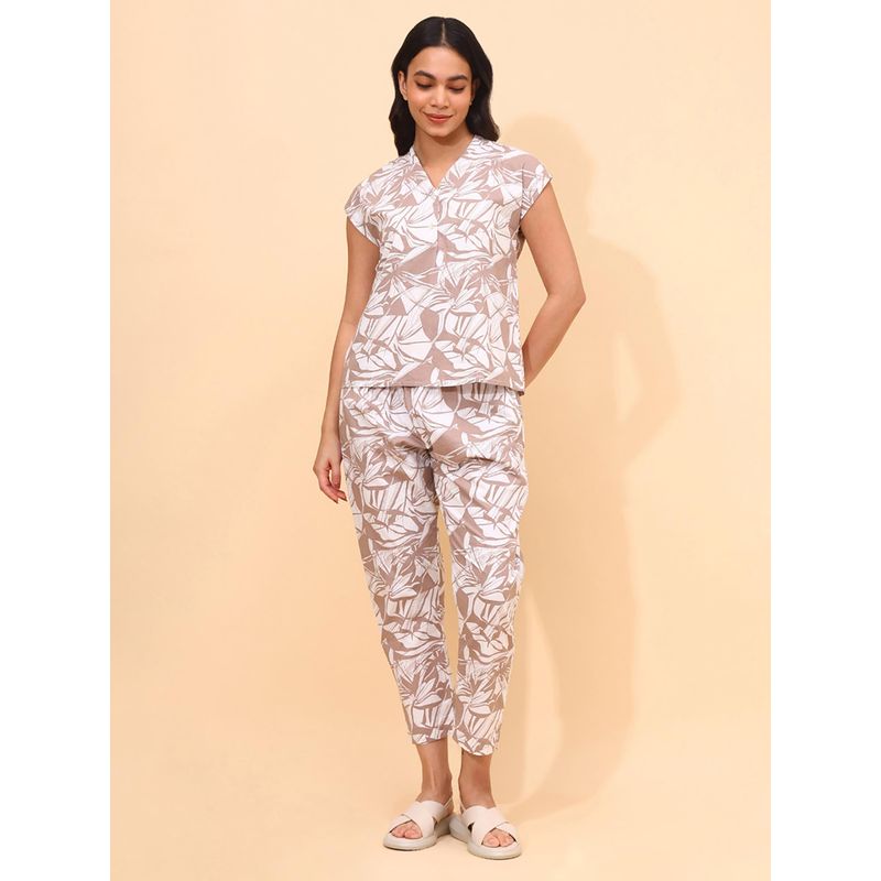 YELLOW BLOOM Sand Dune Top with Pajama (S)