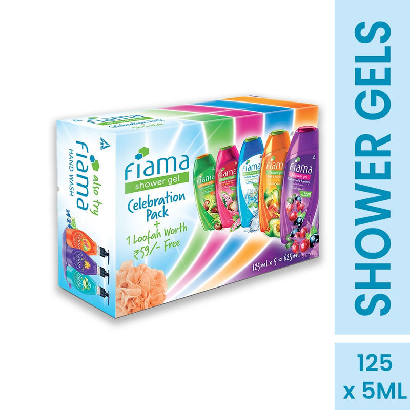 Buy Fiama Shower Gel Celebration Pack with 5 Unique Shower Gel+1 Free