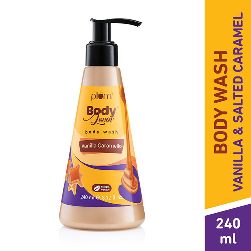 Plum Body Lovin' Vanilla Caramello Body Wash Warm Caramel SLS Free Body Wash
