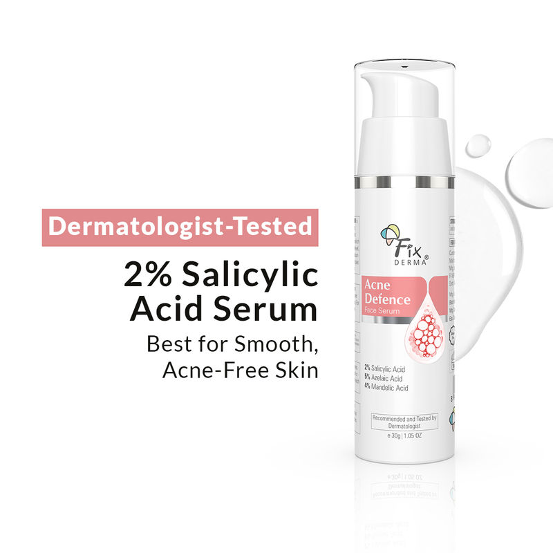 Fixderma Acne Defence Face Serum with 2% Salicylic Acid for Anti Acne & Spot Treatment