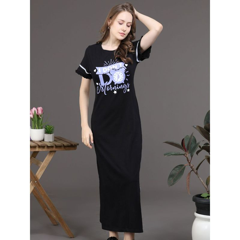 Slumber Jill Snooze Style Comfort Dress Black (S)