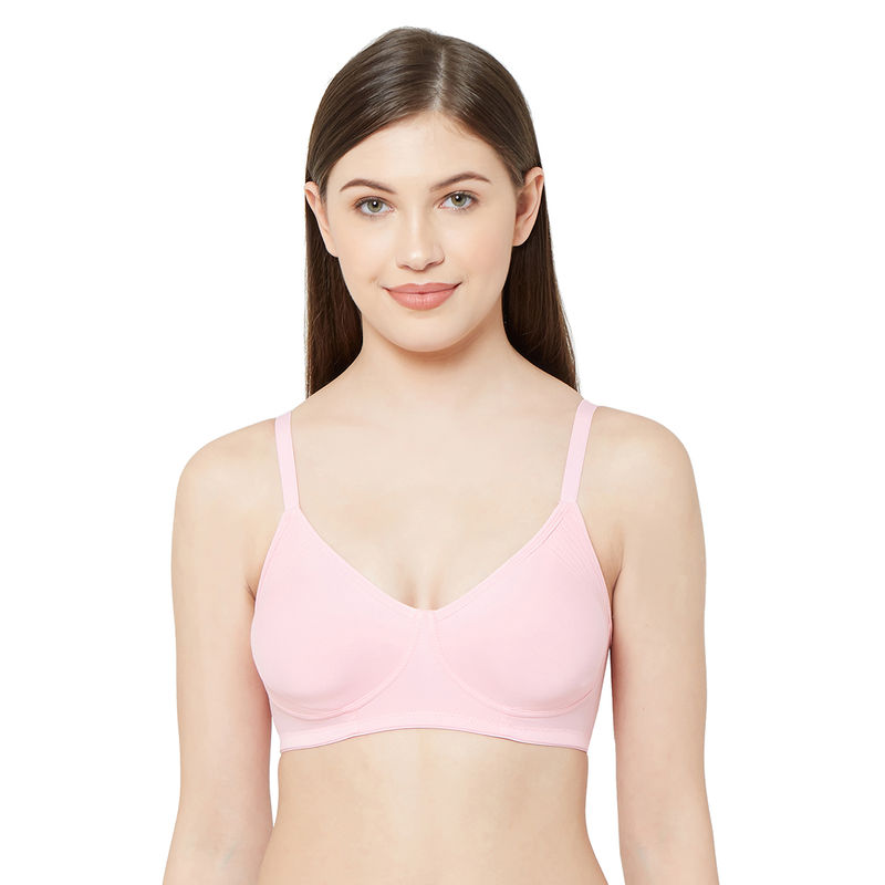Juliet Women's Non padded Non Wired Side Support bra -SAKHI - Pink (34B)