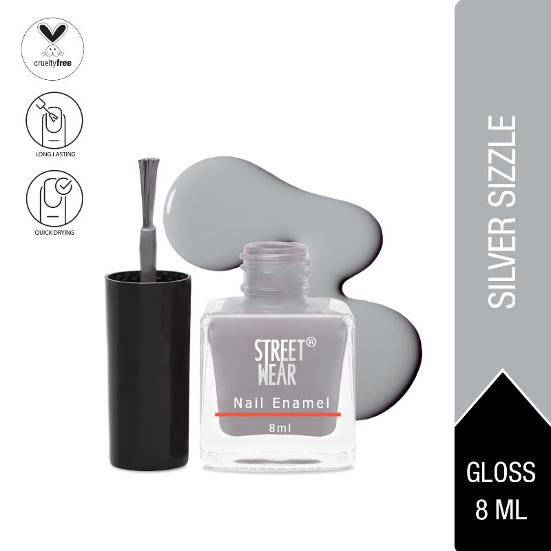 Street Wear Nail Enamel - Silver Sizzle